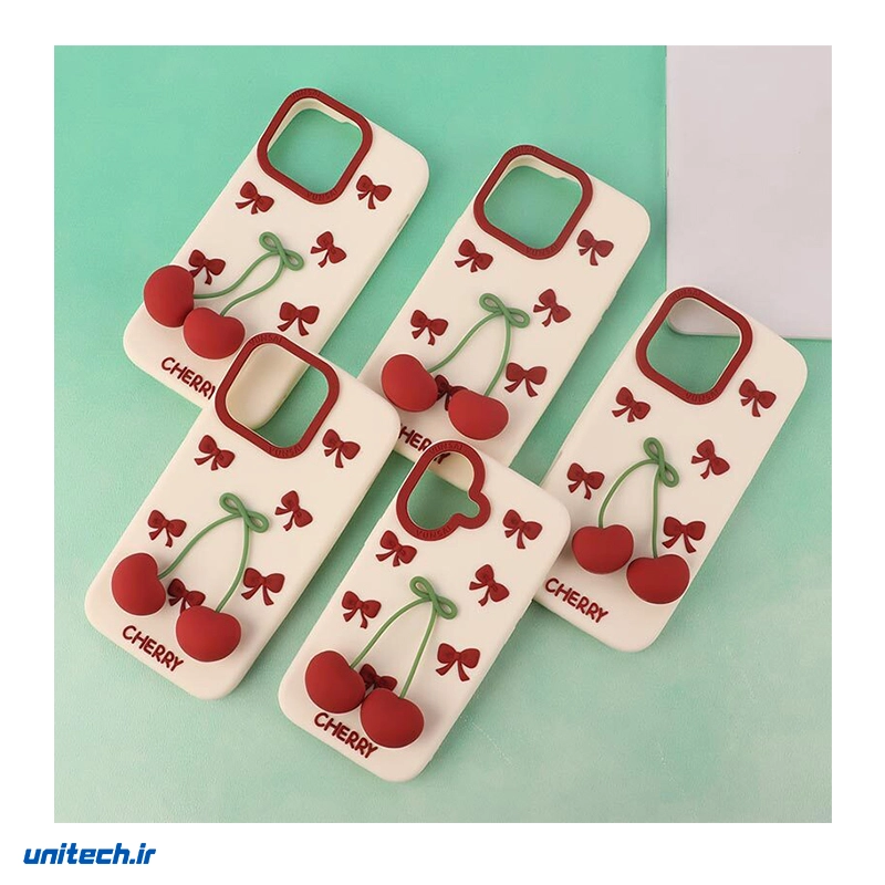 قاب سیلیکونی طرح گیلاس آویزدار مناسب iphone 162